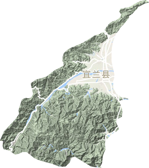 宜兰县地形地图
