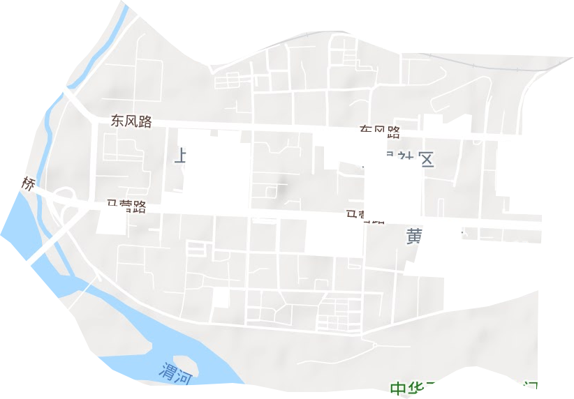 东风路街道地形地图