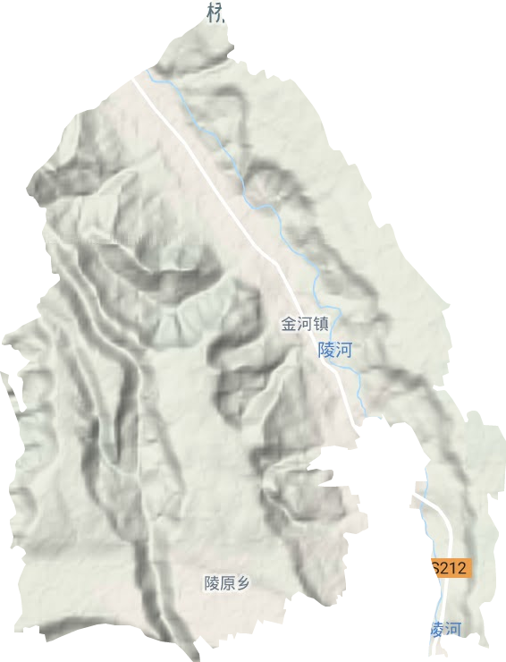 金河镇地形地图