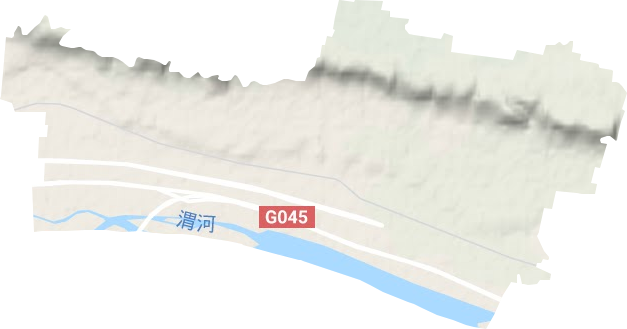 东关街道地形地图
