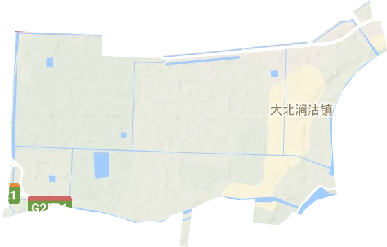 大北涧沽镇地形地图
