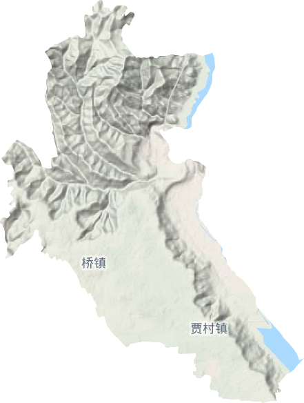 贾村镇地形地图