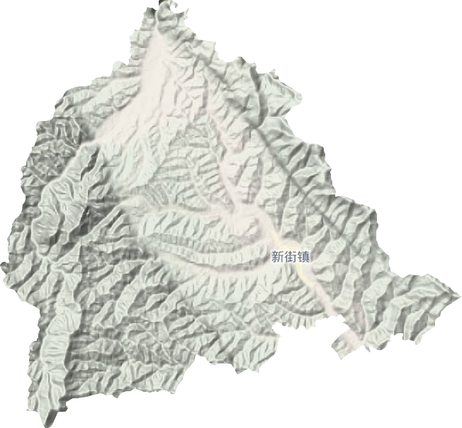 新街镇地形地图