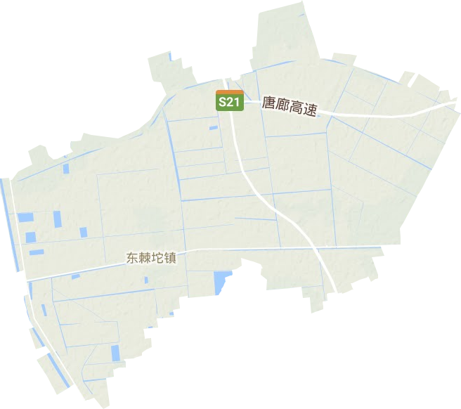 东棘坨镇地形地图