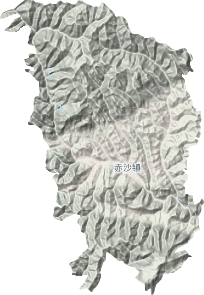 赤沙镇地形地图