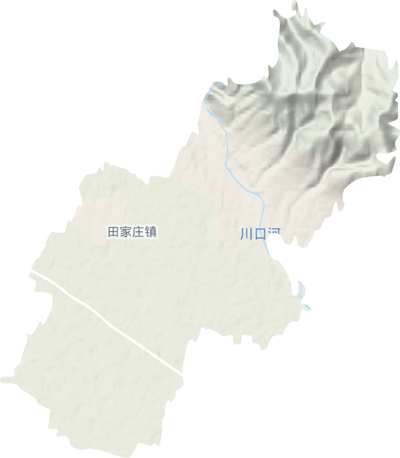 田家庄镇地形地图