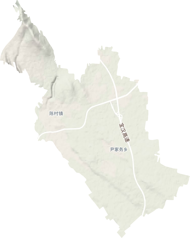 陈村镇地形地图