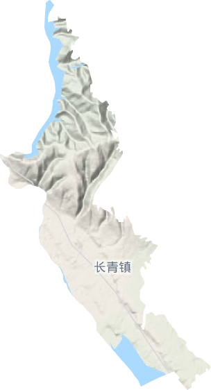 长青镇地形地图