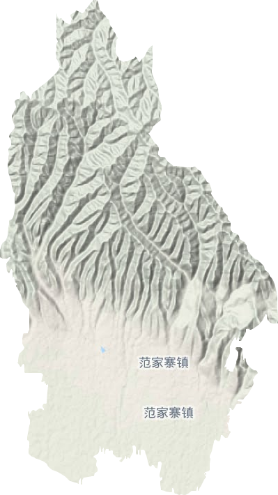 范家寨镇地形地图
