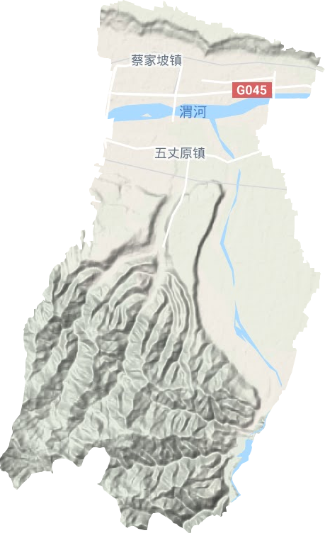 蔡家坡镇地形地图