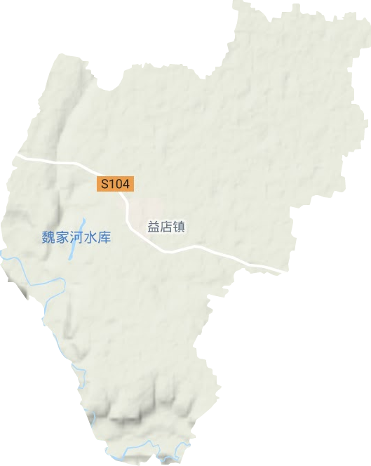 益店镇地形地图