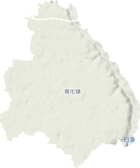 青化镇地形地图