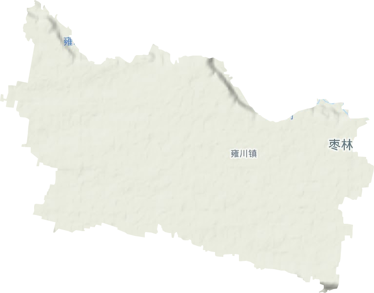 雍川镇地形地图