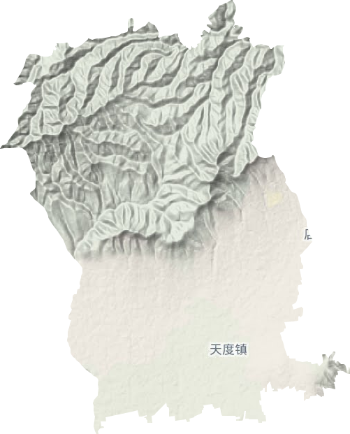 天度镇地形地图