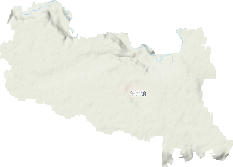 午井镇地形地图