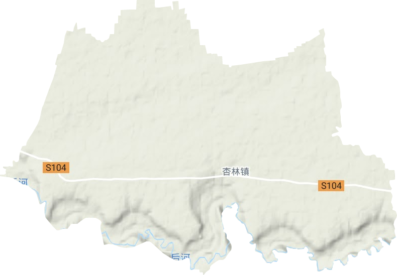 杏林镇地形地图