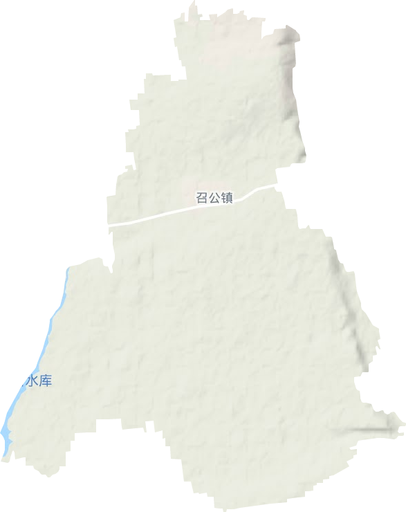 召公镇地形地图