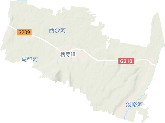 槐芽镇地形地图