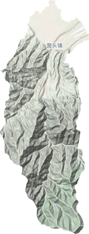 营头镇地形地图