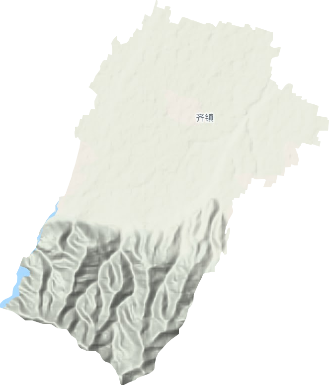 齐镇地形地图