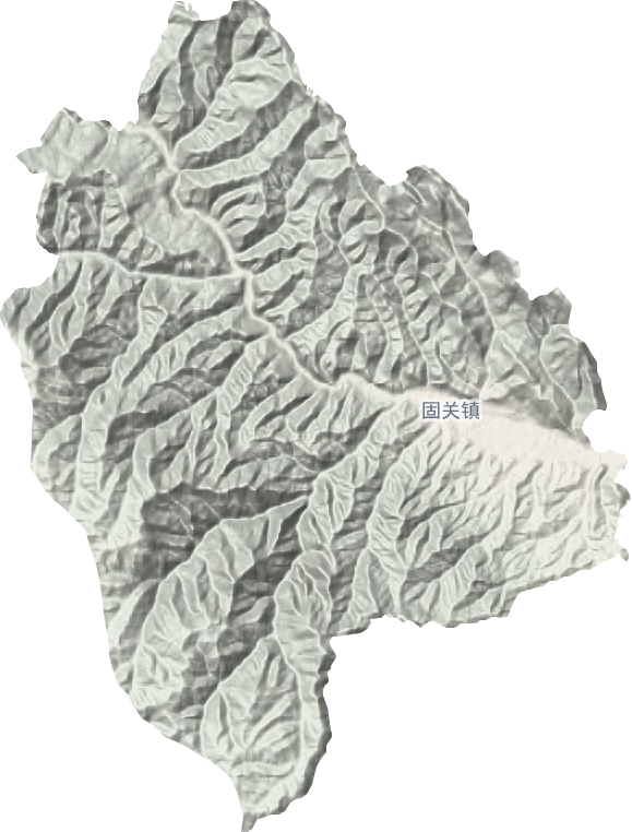 固关镇地形地图