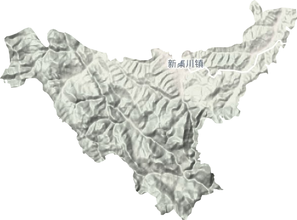 新集川镇地形地图