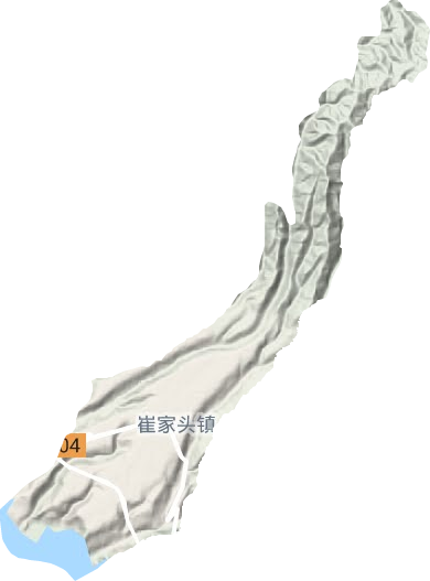 崔家头镇地形地图