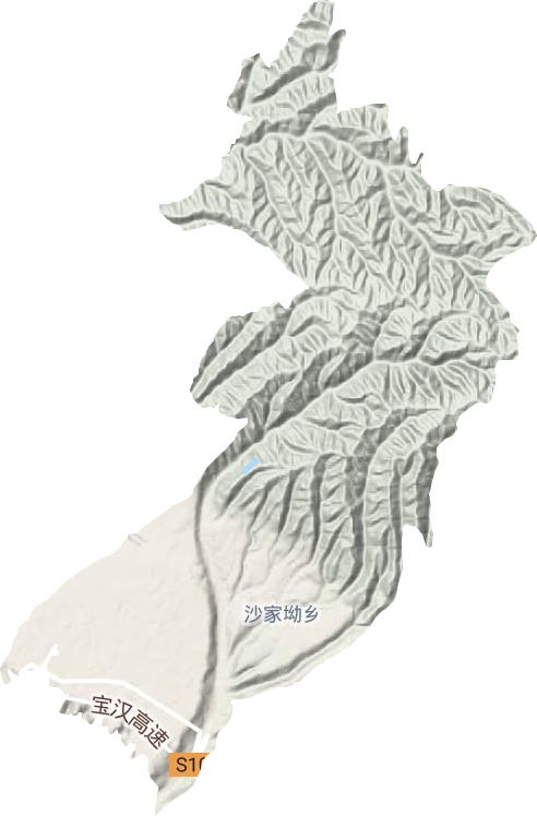 南寨镇地形地图