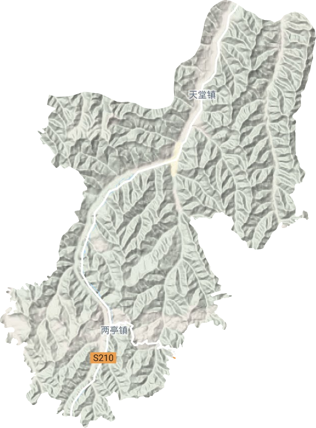 两亭镇地形地图