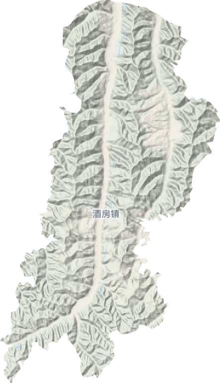 酒房镇地形地图