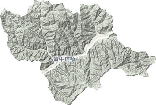 黄牛铺镇地形地图