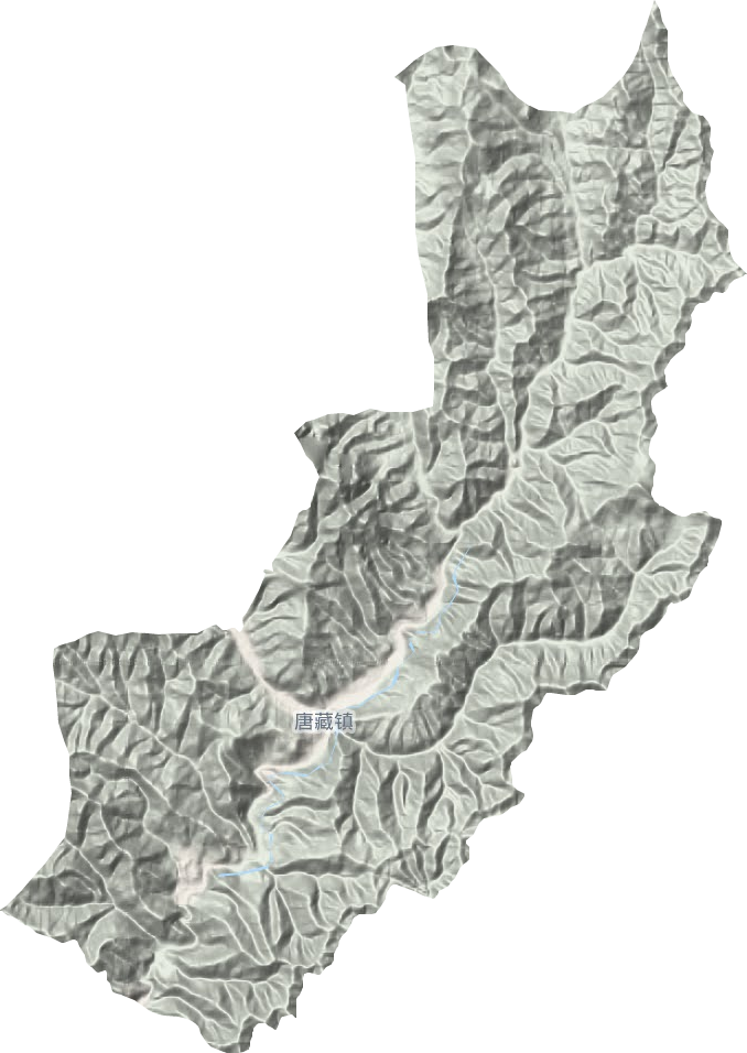 唐藏镇地形地图