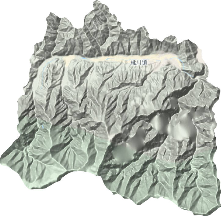 桃川镇地形地图