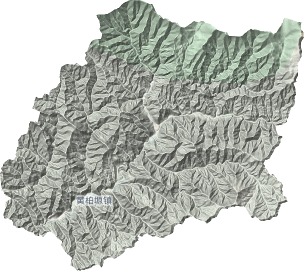 黄柏塬镇地形地图