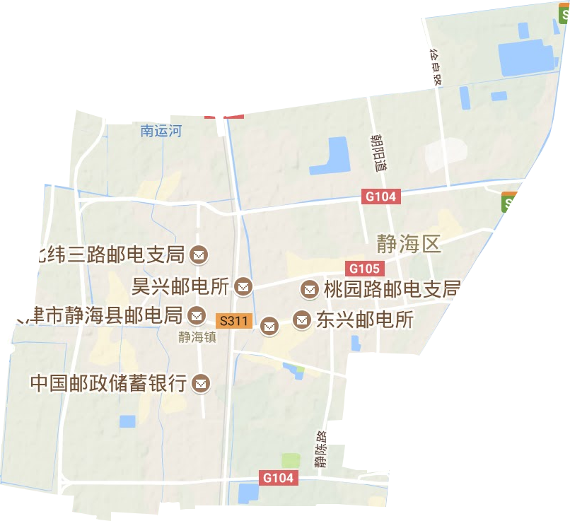 静海镇地形地图