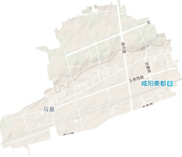 马泉街道地形地图