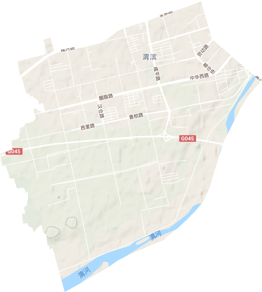 渭滨街道地形地图