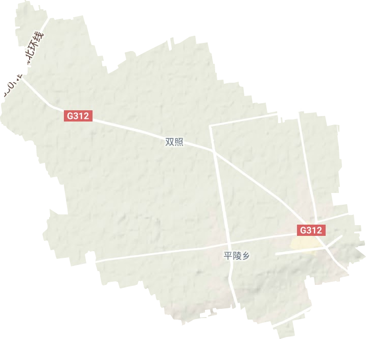 双照街道地形地图