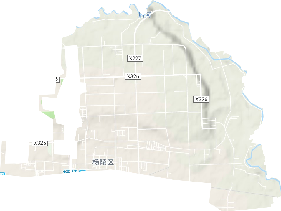 杨陵街道地形地图
