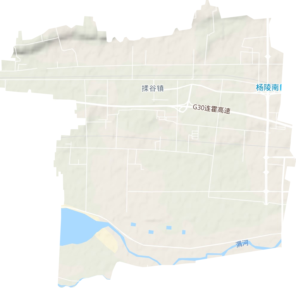 揉谷镇地形地图