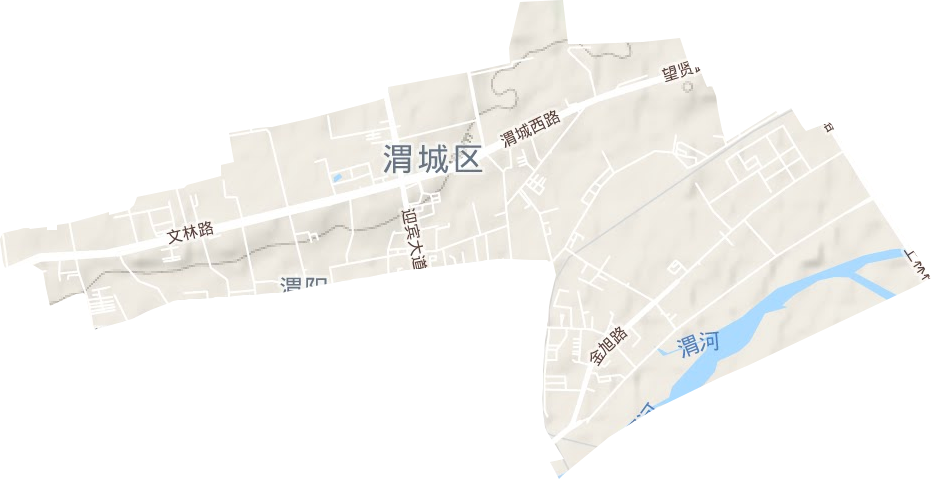 渭阳街道地形地图