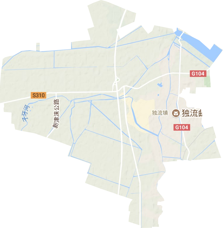 独流镇地形地图