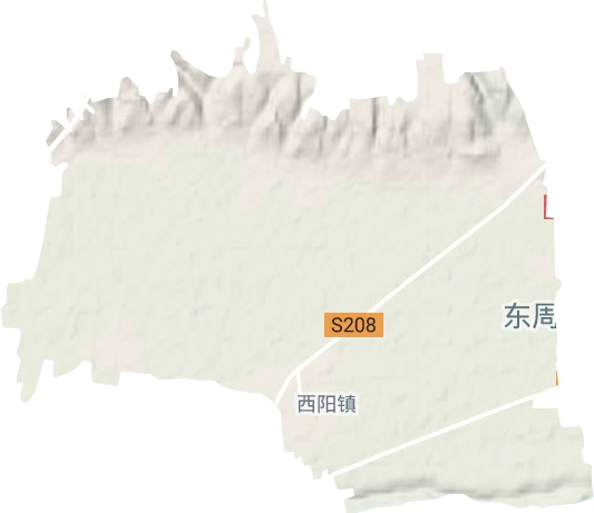 西阳镇地形地图