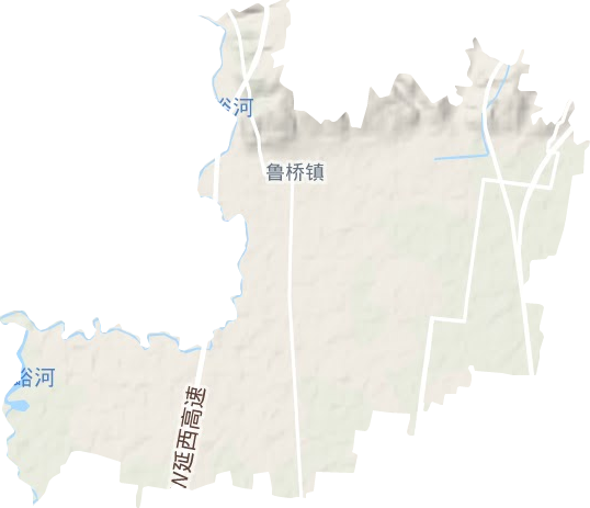 鲁桥镇地形地图
