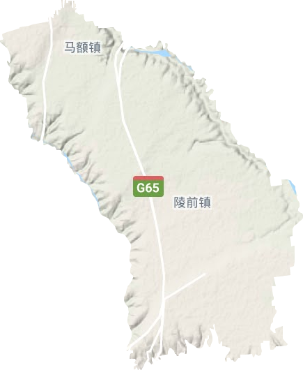 陵前镇地形地图