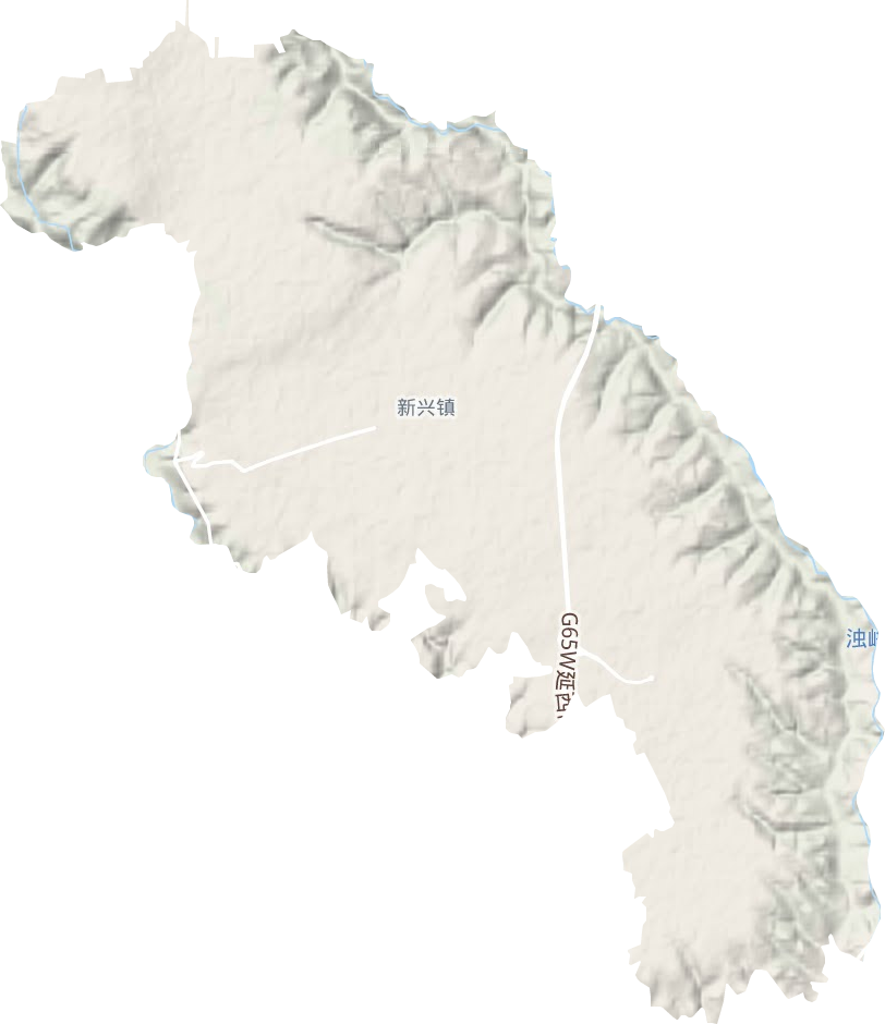 新兴镇地形地图