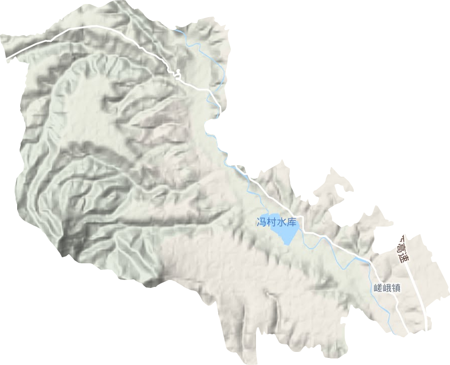 嵯峨镇地形地图