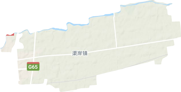 渠岸镇地形地图