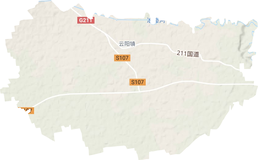 云阳镇地形地图
