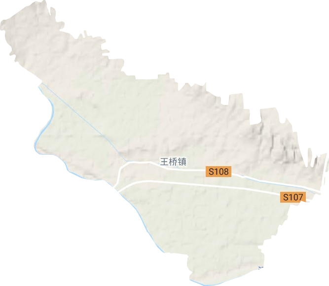 王桥镇地形地图